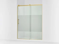 56-5/8"-59-5/8" W x 76.99" H sliding shower door with 3/8"-thick Crystal Clear glass^Kohler Sale