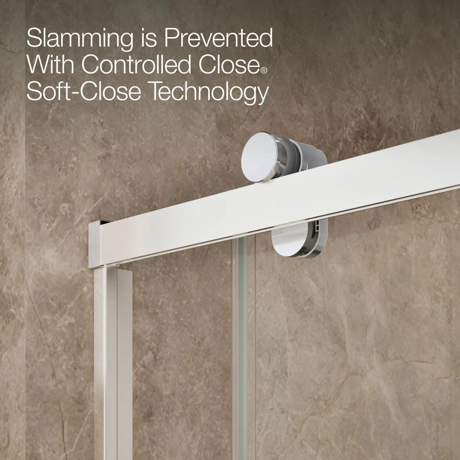 56-5/8"-59-5/8" W x 76.99" H sliding shower door with 3/8"-thick Crystal Clear glass^Kohler Sale