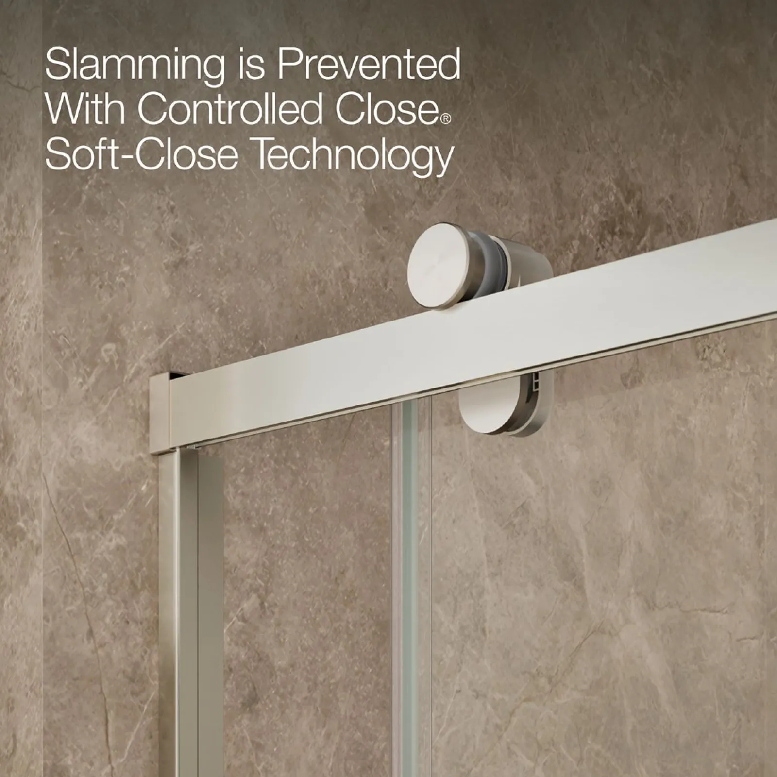 56-5/8"-59-5/8" W x 76.99" H sliding shower door with 3/8"-thick Crystal Clear glass^Kohler Sale