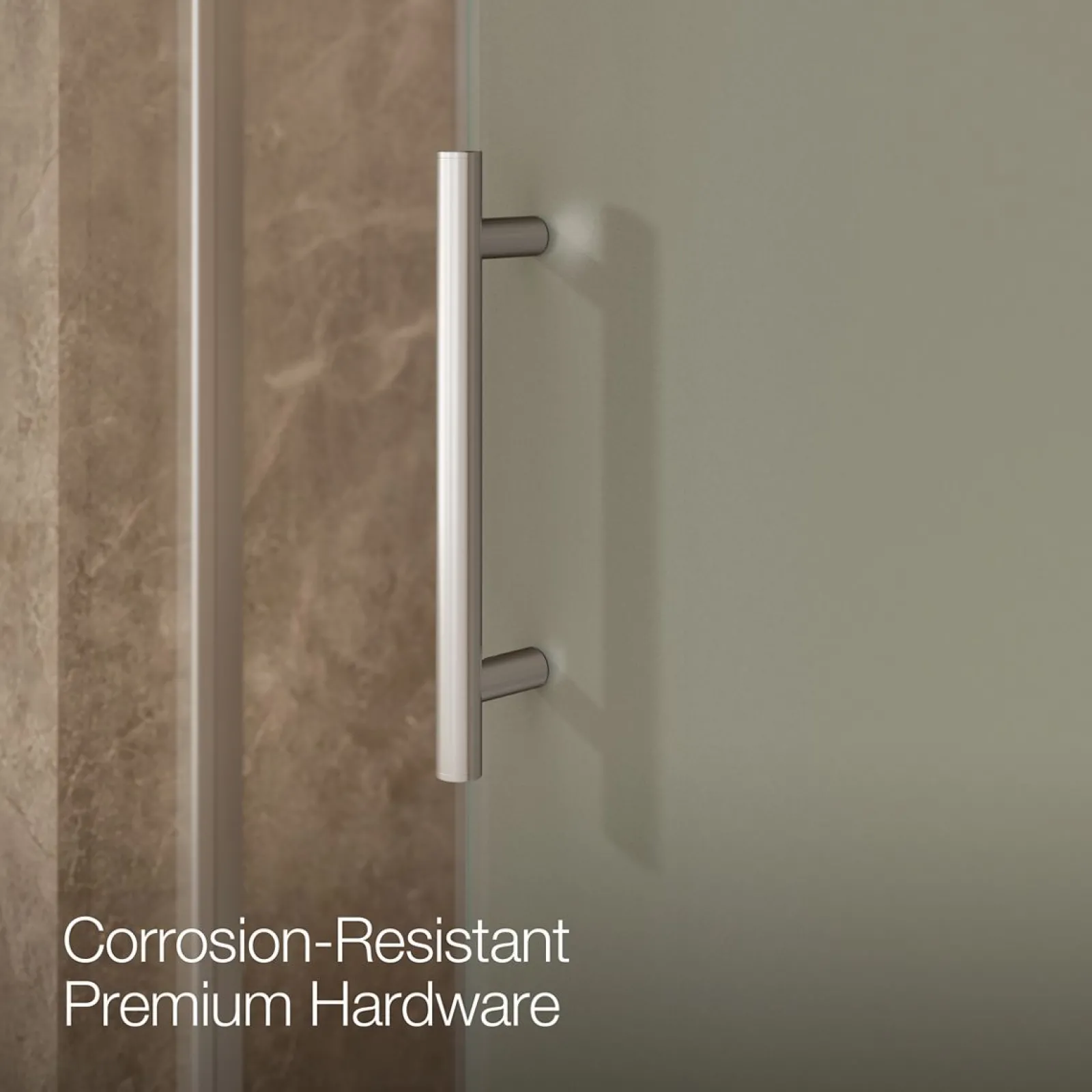 56-5/8"-59-5/8" W x 76.99" H sliding shower door with 3/8"-thick Crystal Clear glass^Kohler Sale