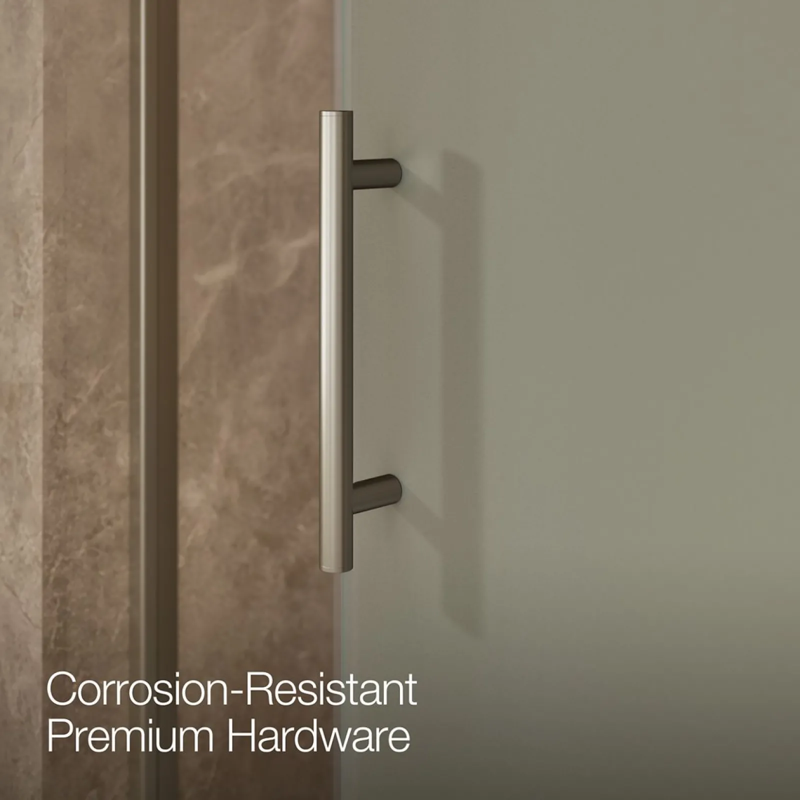 56-5/8"-59-5/8" W x 76.99" H sliding shower door with 3/8"-thick Crystal Clear glass^Kohler Sale