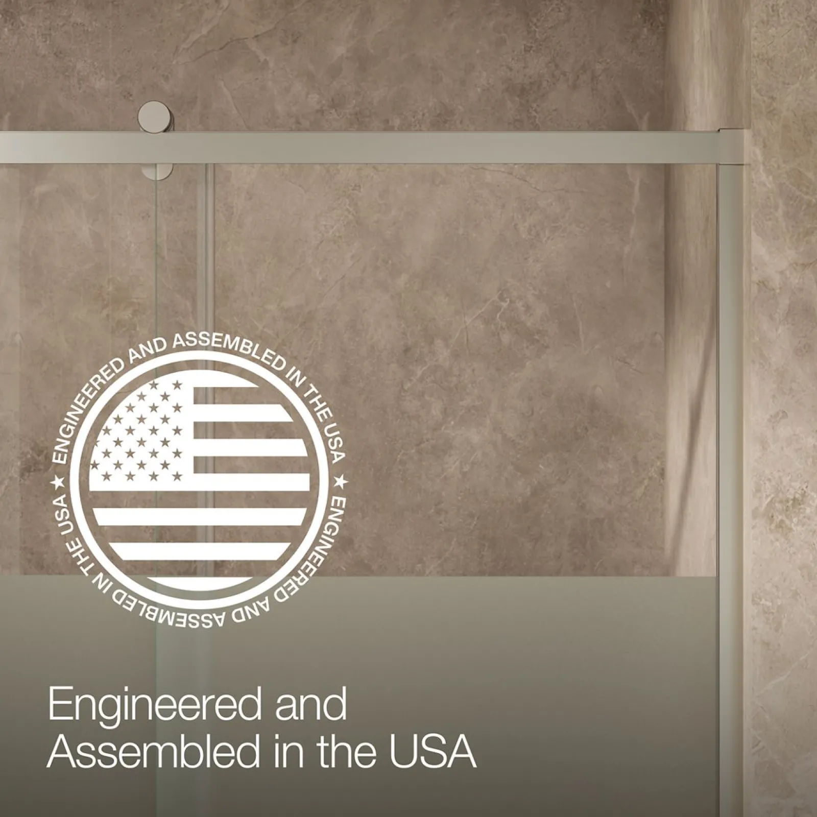 56-5/8"-59-5/8" W x 76.99" H sliding shower door with 3/8"-thick Crystal Clear glass^Kohler Sale