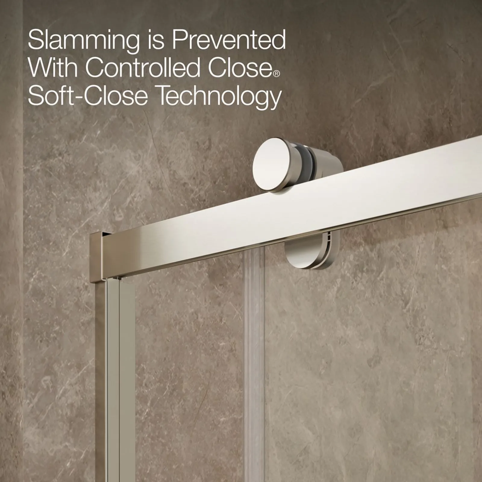 44-5/8"-47-5/8" W x 76.99" H sliding shower door with 3/8"-thick Crystal Clear glass^Kohler Online