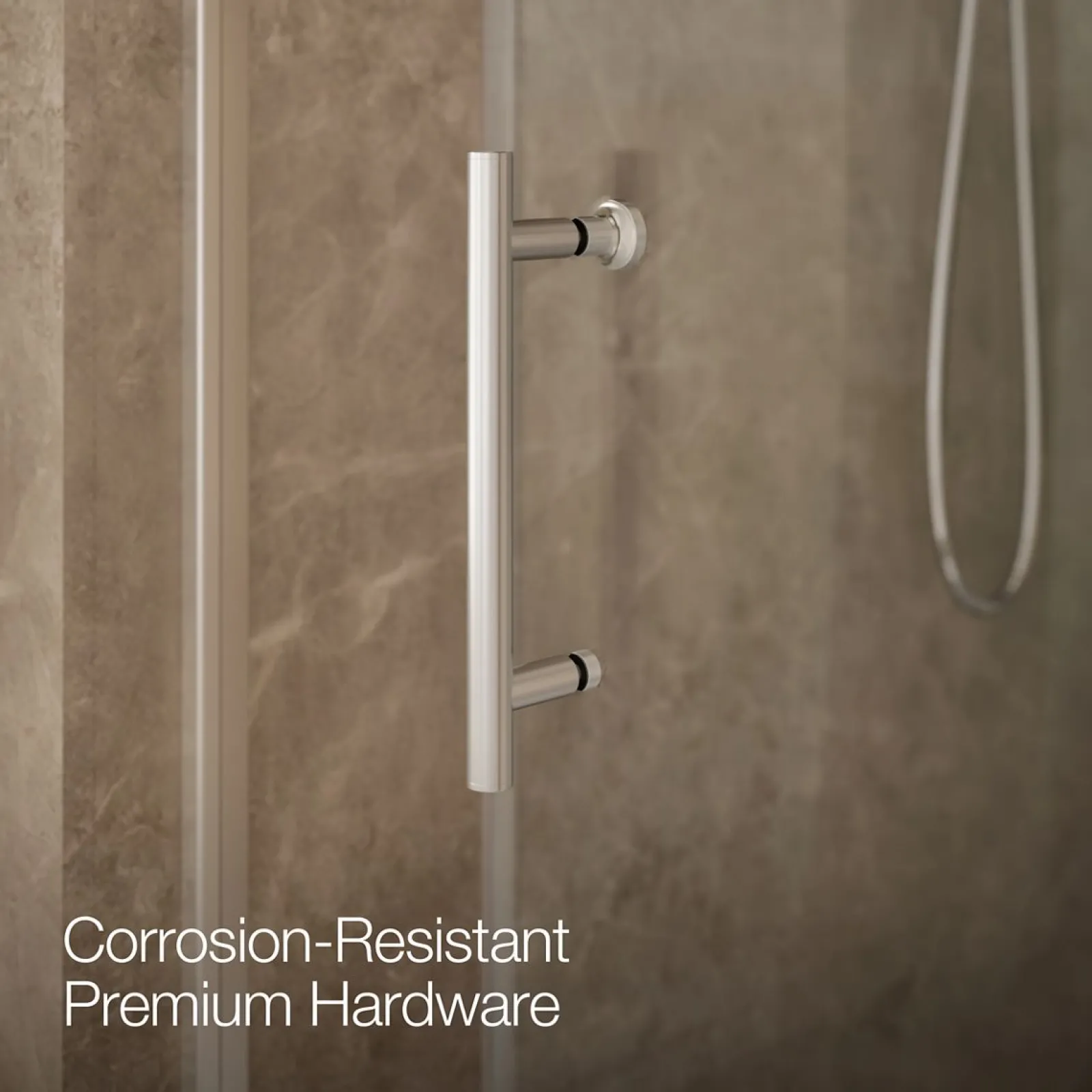 44-5/8"-47-5/8" W x 76.99" H sliding shower door with 3/8"-thick Crystal Clear glass^Kohler Online