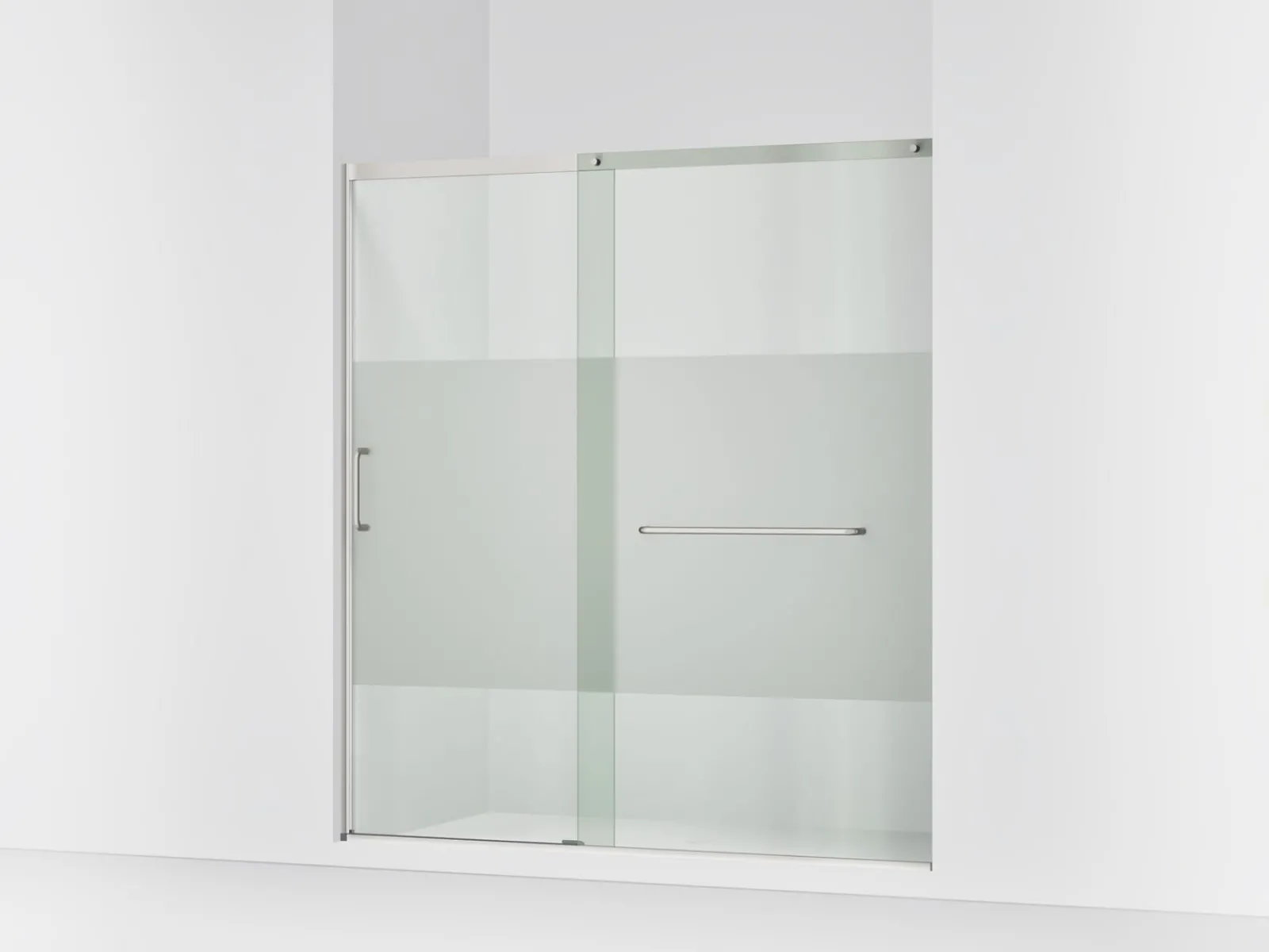 68-1/4"-71-5/8" W x 75-1/2" H sliding shower door with 5/16"-thick Crystal Clear glass^Kohler New