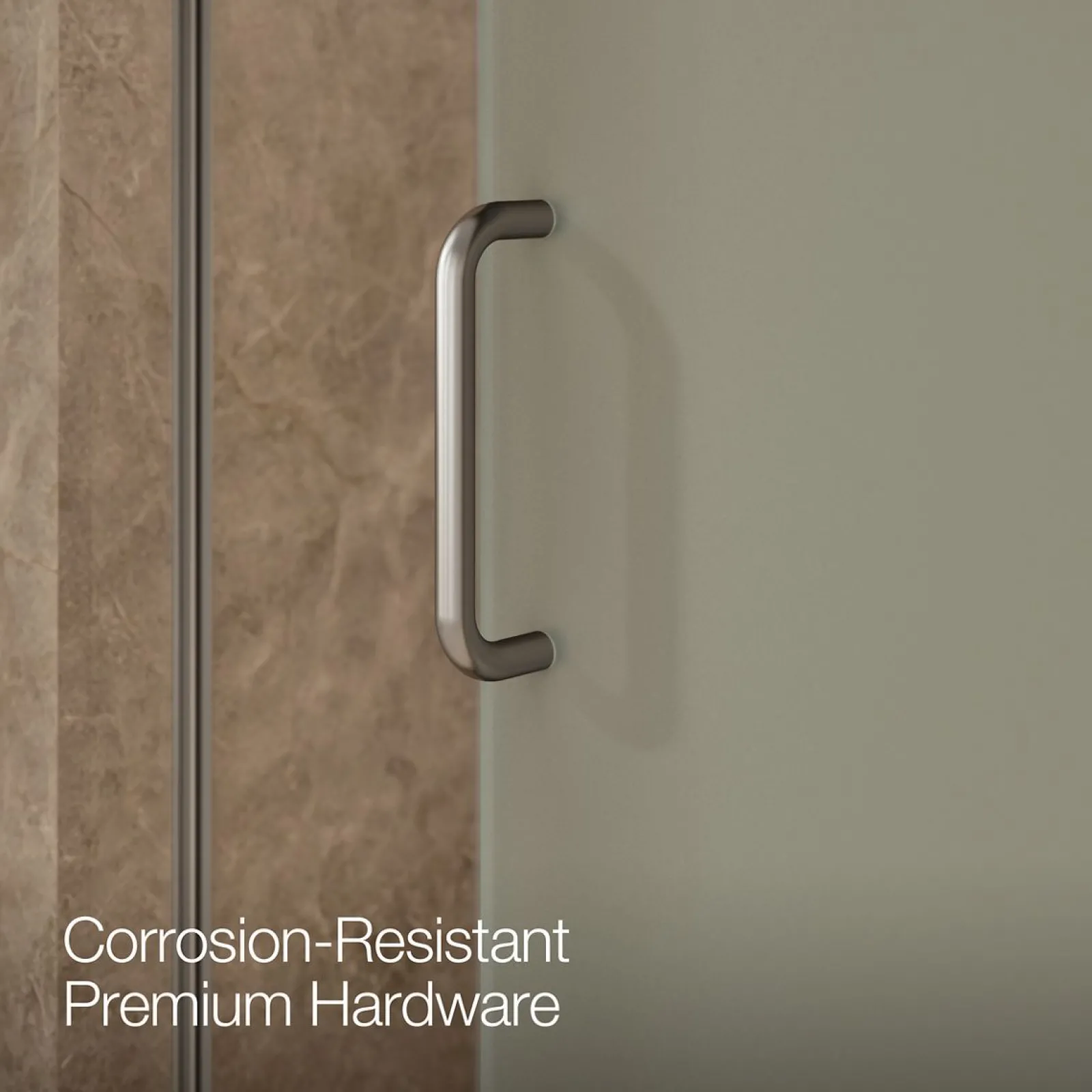 68-1/4"-71-5/8" W x 75-1/2" H sliding shower door with 5/16"-thick Crystal Clear glass^Kohler New