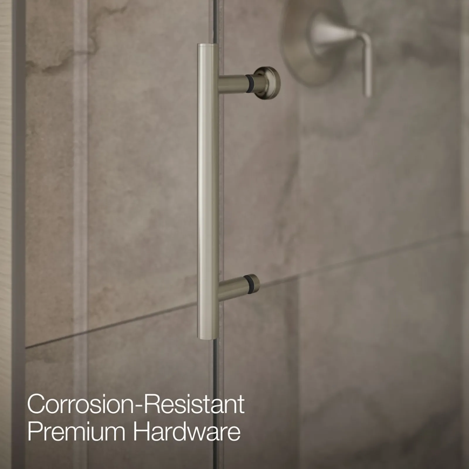 44-5/8"-47-5/8" W x 70-1/2" H sliding shower door with 1/4"-thick Crystal Clear glass^Kohler Best