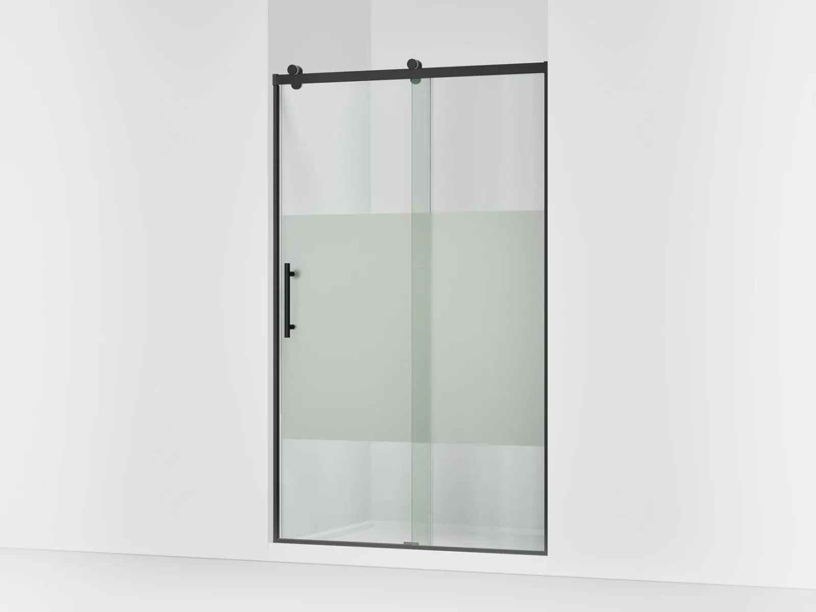 44-5/8"-47-5/8" W x 76.99" H sliding shower door with 3/8"-thick Crystal Clear glass^Kohler Online