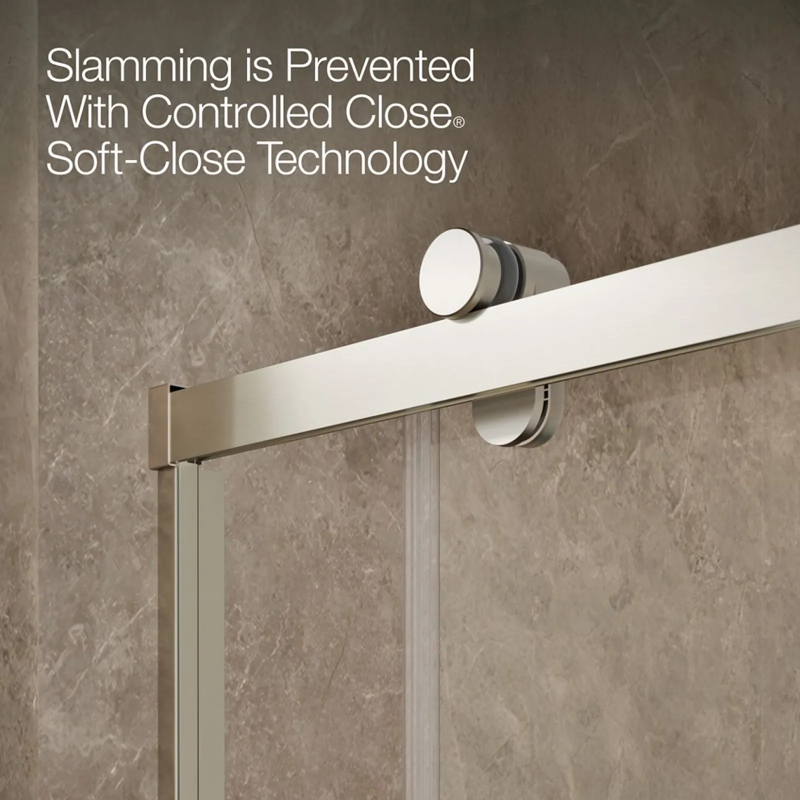 44-5/8"-47-5/8" W x 76.99" H sliding shower door with 3/8"-thick Crystal Clear glass^Kohler Online