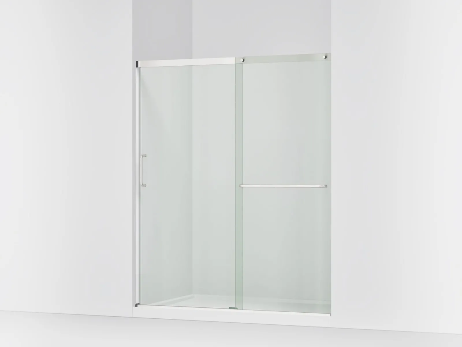 56-1/4"-59-5/8" W x 75-1/2" H sliding shower door with 5/16"-thick Crystal Clear glass^Kohler Best