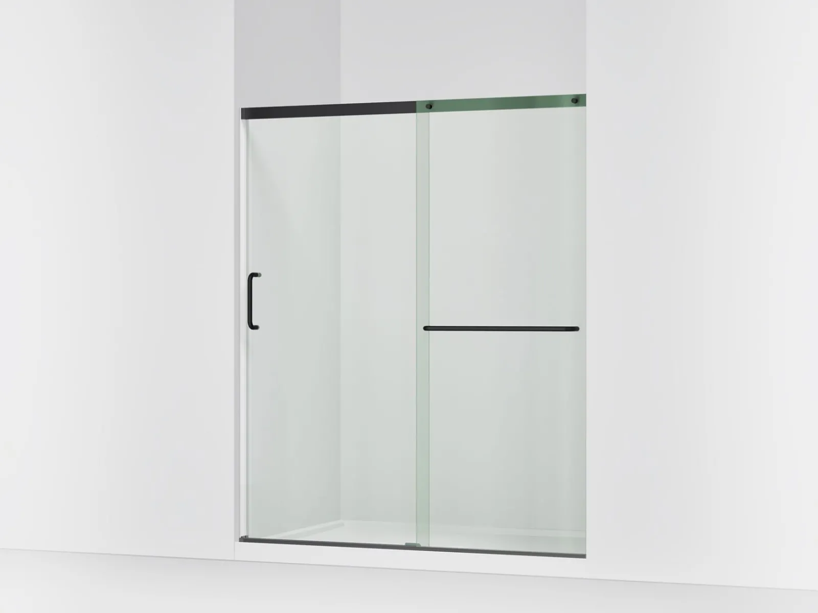 56-1/4"-59-5/8" W x 75-1/2" H sliding shower door with 5/16"-thick Crystal Clear glass^Kohler Best