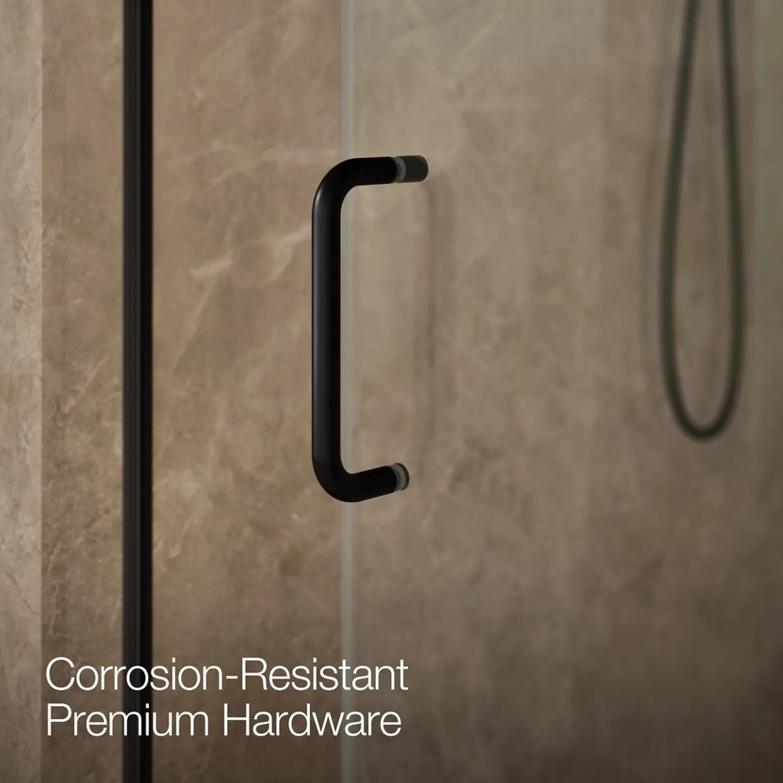 56-1/4"-59-5/8" W x 75-1/2" H sliding shower door with 5/16"-thick Crystal Clear glass^Kohler Best