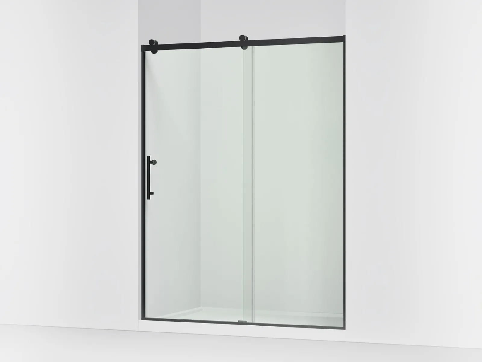 56-5/8"-59-5/8" W x 76.99" H sliding shower door with 3/8"-thick Crystal Clear glass^Kohler Outlet