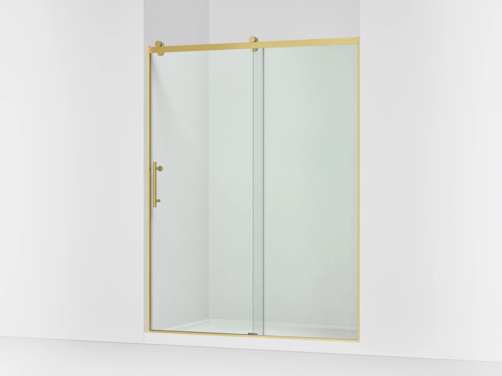 56-5/8"-59-5/8" W x 76.99" H sliding shower door with 3/8"-thick Crystal Clear glass^Kohler Outlet