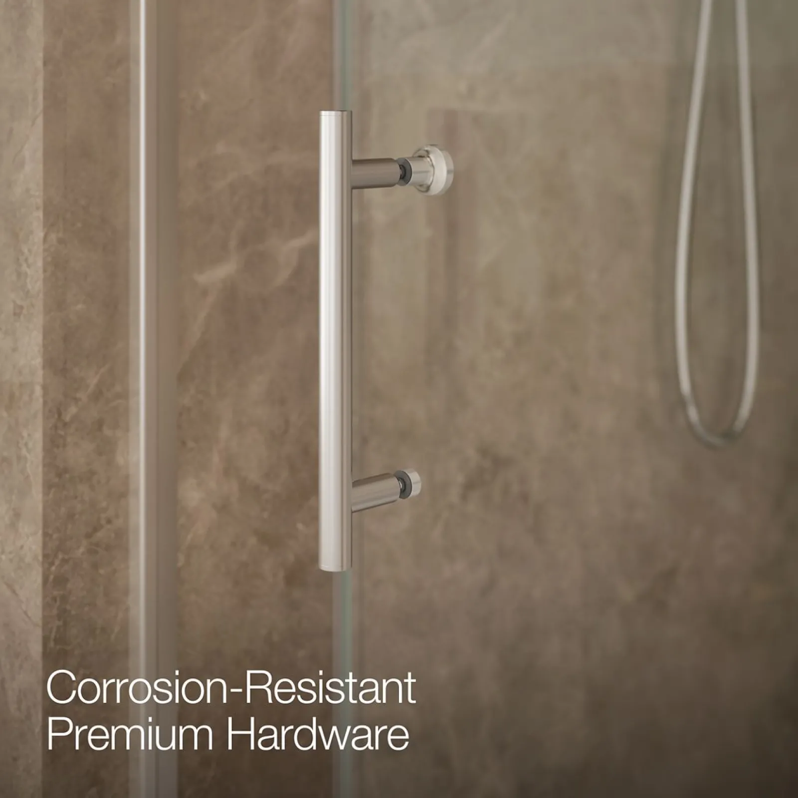 56-5/8"-59-5/8" W x 76.99" H sliding shower door with 3/8"-thick Crystal Clear glass^Kohler Outlet