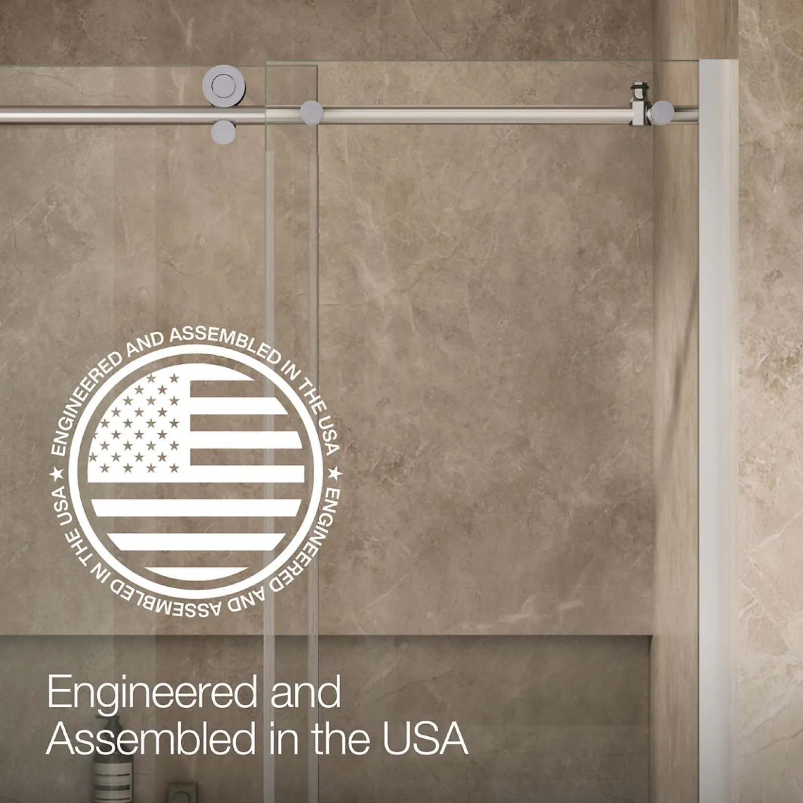 44-1/8"-47-7/8" W x 78" H sliding shower door with 3/8"-thick Crystal Clear glass^Kohler Discount