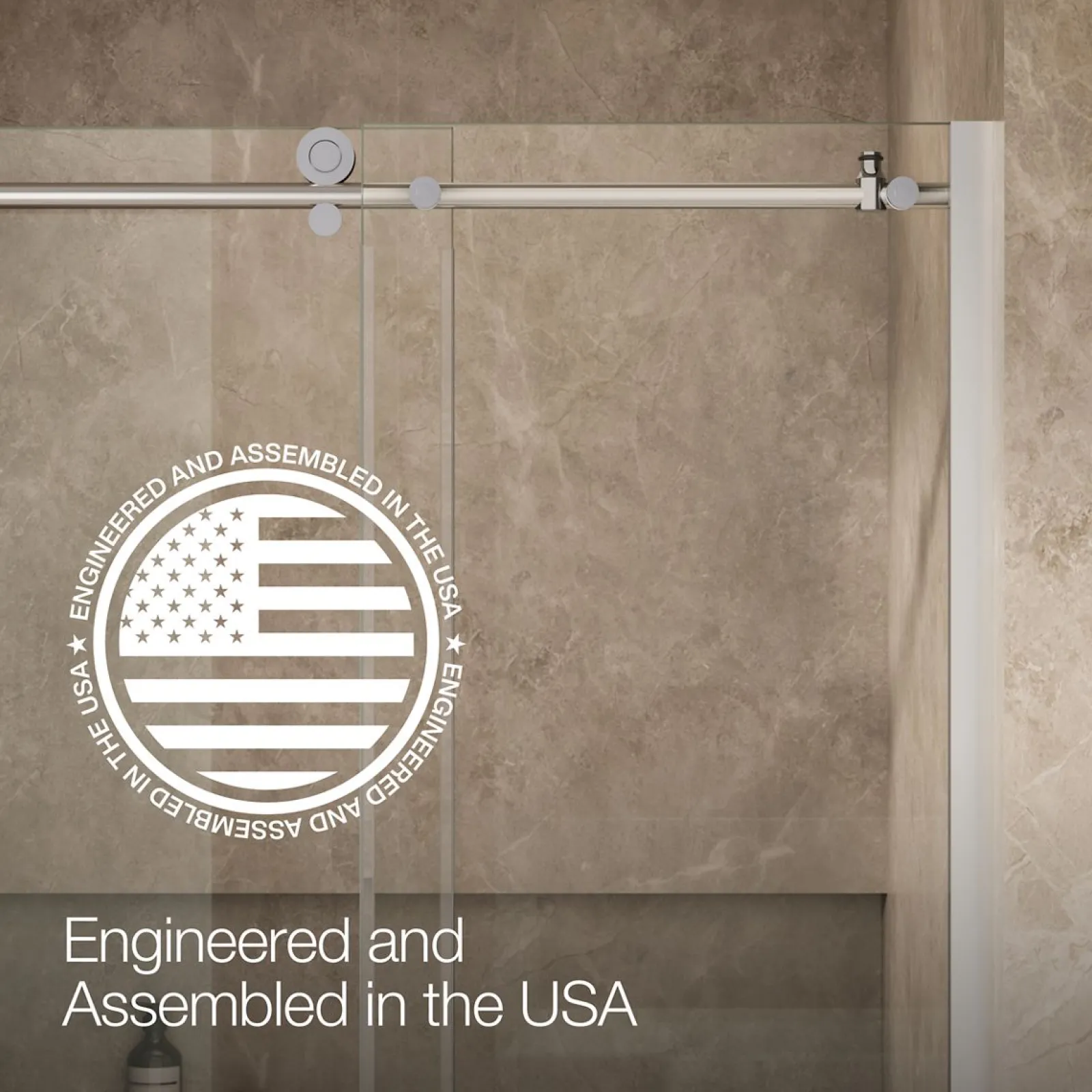 44-5/8"-47-7/8" W x 78" H sliding shower door with 3/8"-thick Crystal Clear glass^Kohler