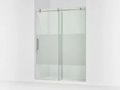 56-1/8"-59-7/8" W x 78" H sliding shower door with 3/8"-thick Crystal Clear glass^Kohler Best