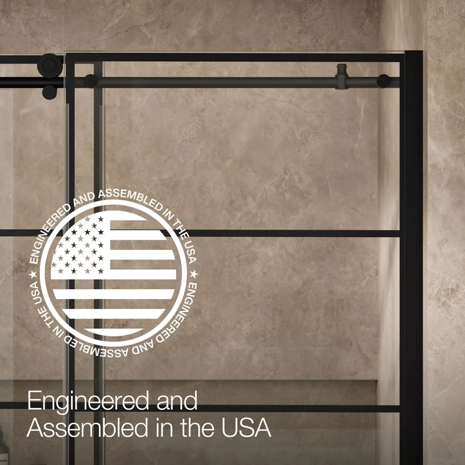 56-1/8"-59-7/8" W x 78" H sliding shower door with 3/8"-thick Crystal Clear glass^Kohler Hot