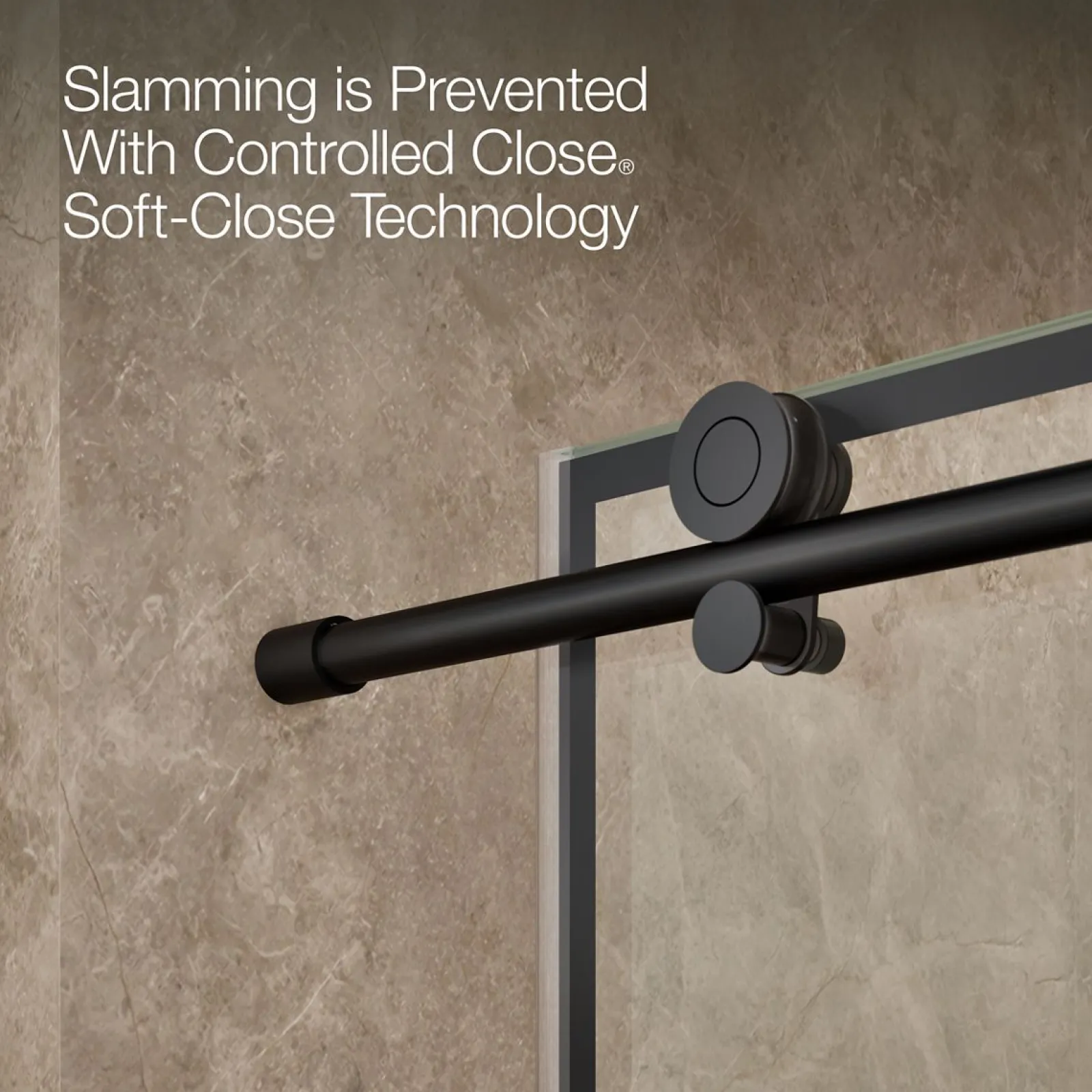 56-1/8"-59-7/8" W x 78" H sliding shower door with 3/8"-thick Crystal Clear glass^Kohler Hot