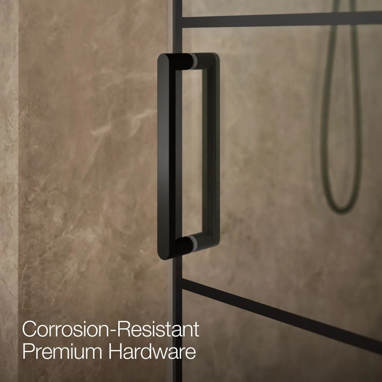 56-1/8"-59-7/8" W x 78" H sliding shower door with 3/8"-thick Crystal Clear glass^Kohler Hot