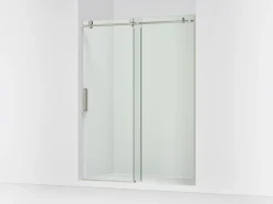 56-1/8"-59-7/8" W x 78" H sliding shower door with 3/8"-thick Crystal Clear glass^Kohler Hot