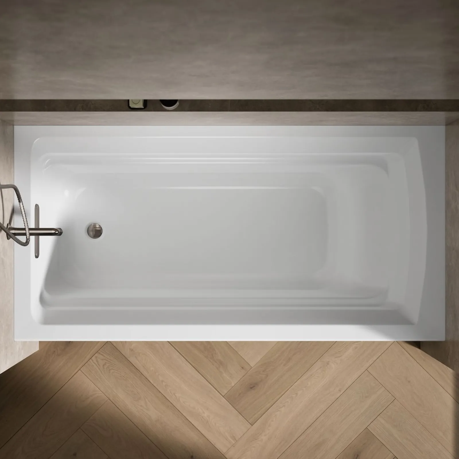 72" x 36" alcove bath, left drain^Kohler New