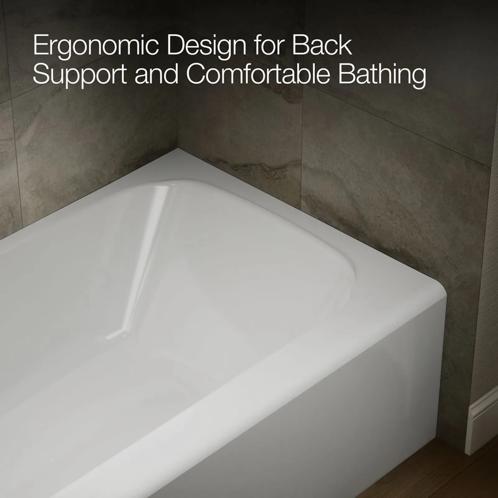 72" x 36" alcove bath, left drain^Kohler Best