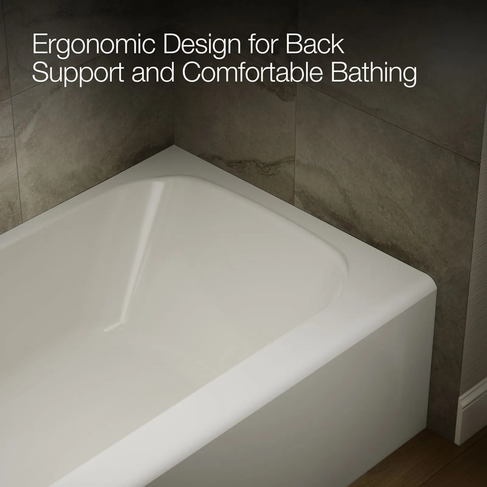 72" x 36" alcove bath, left drain^Kohler Best