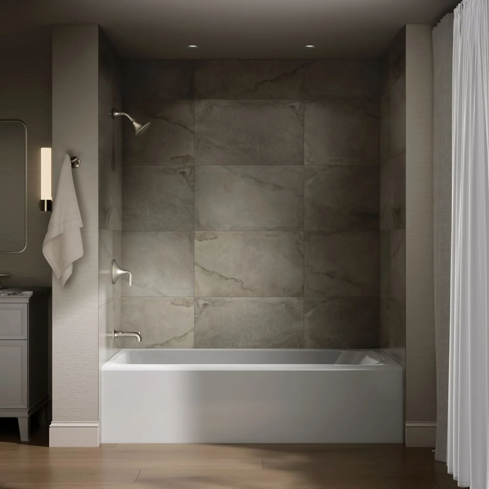 72" x 36" alcove bath, left drain^Kohler Best