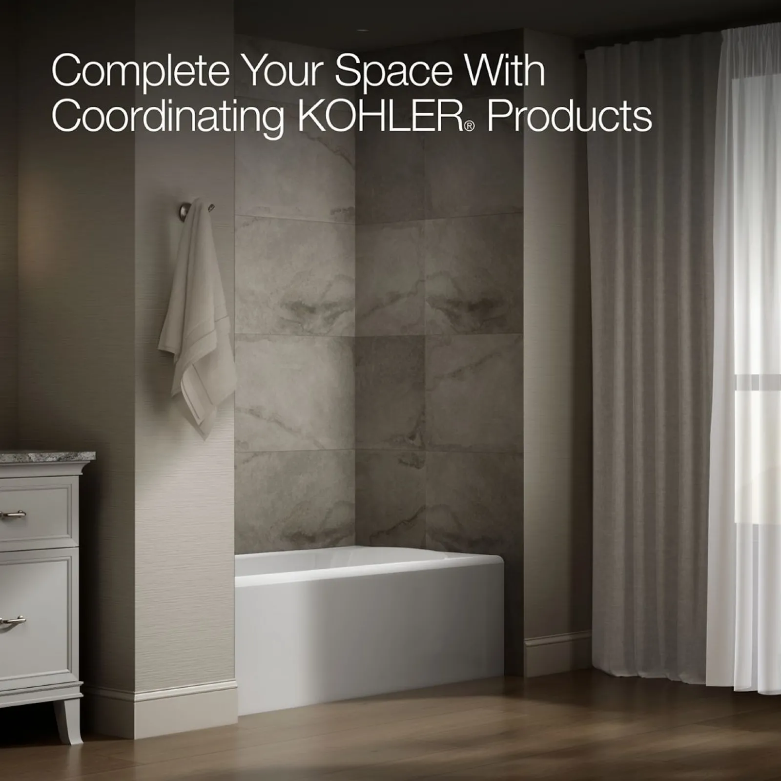 60" x 32" alcove bath, left drain^Kohler Clearance
