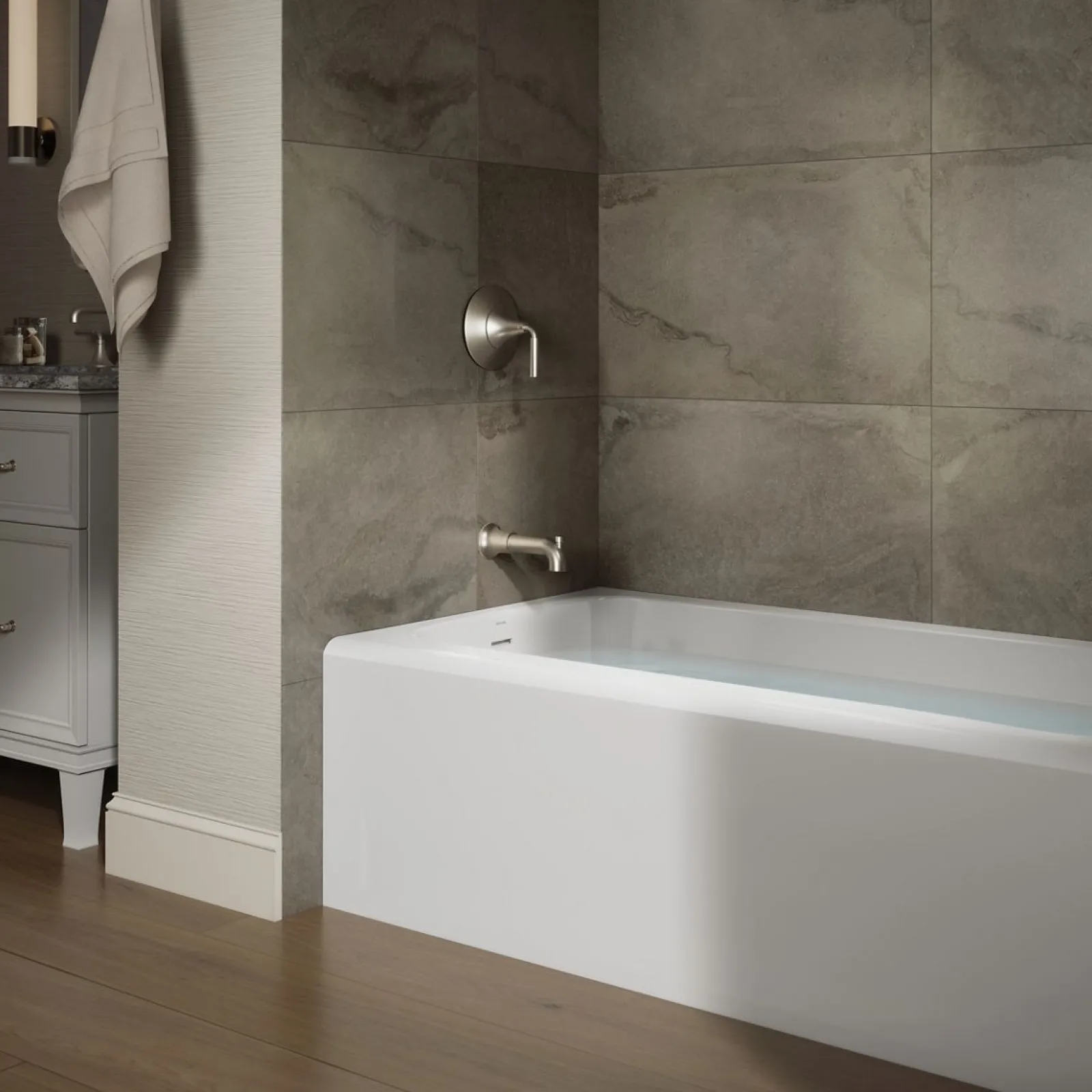 60" x 32" alcove bath, left drain^Kohler Clearance