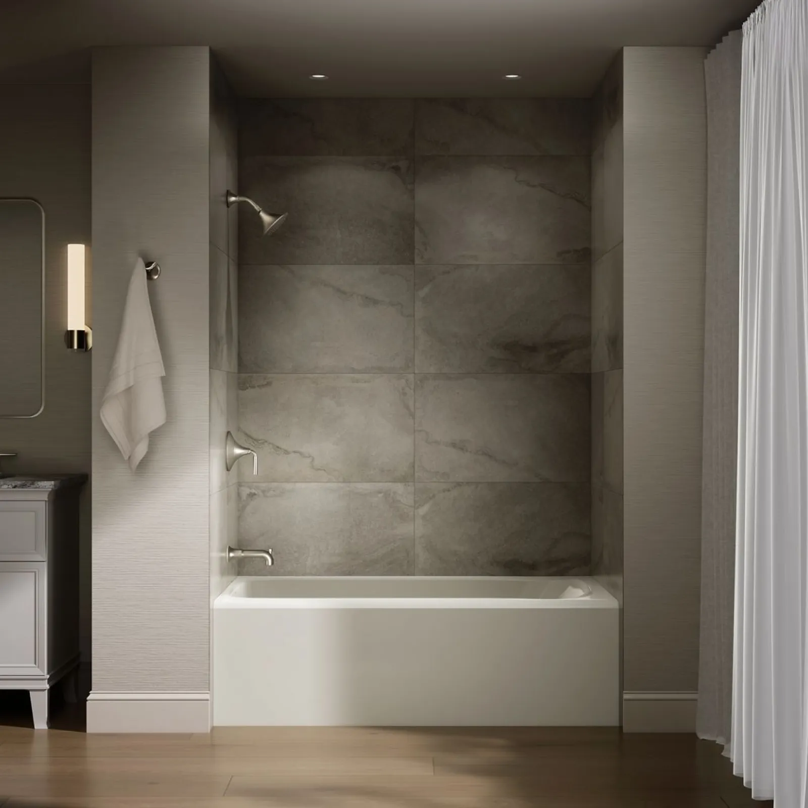 60" x 32" alcove bath, left drain^Kohler Clearance
