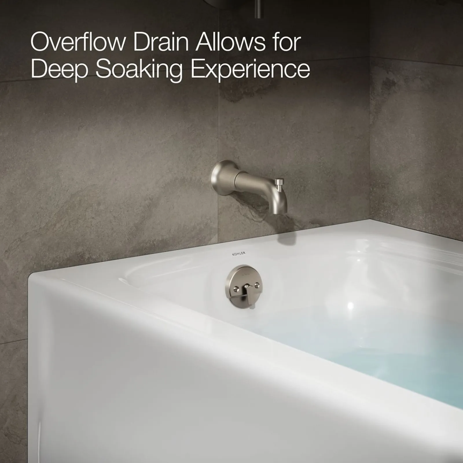 60" x 32" alcove bath, left drain^Kohler