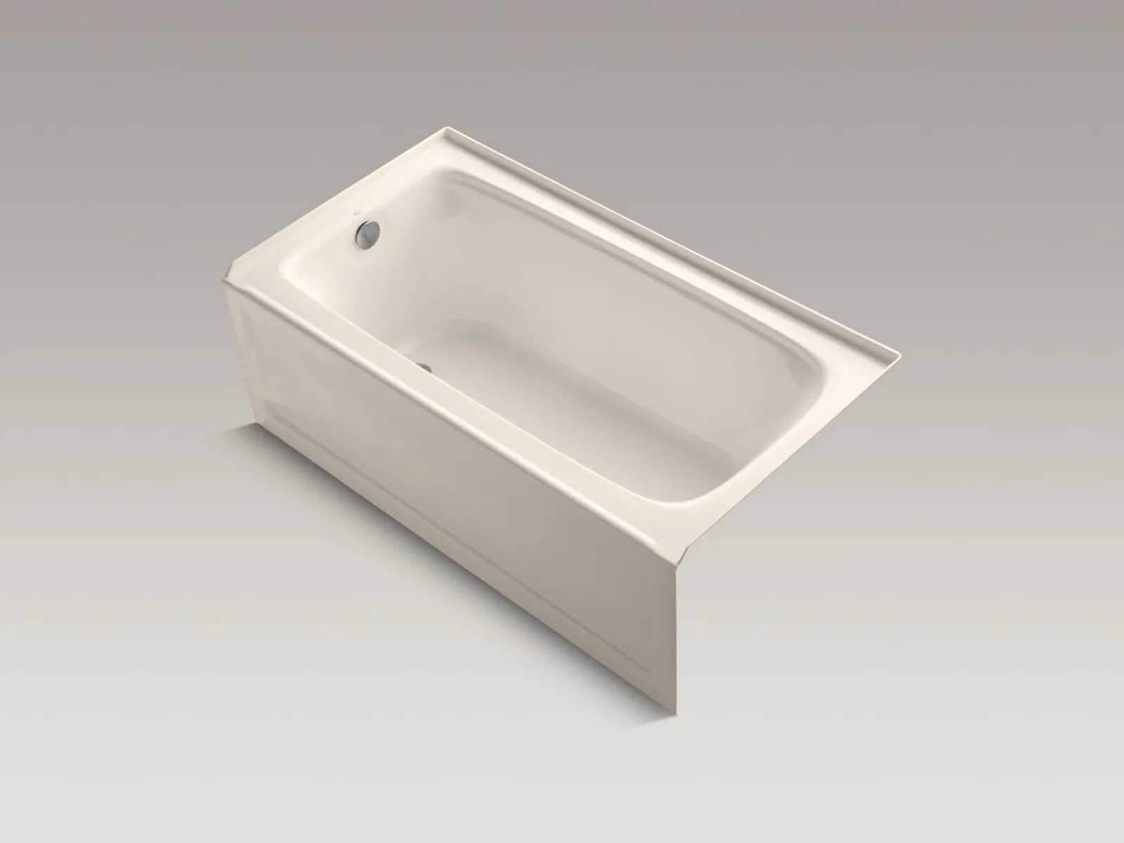 60" x 32" alcove bath, left drain^Kohler