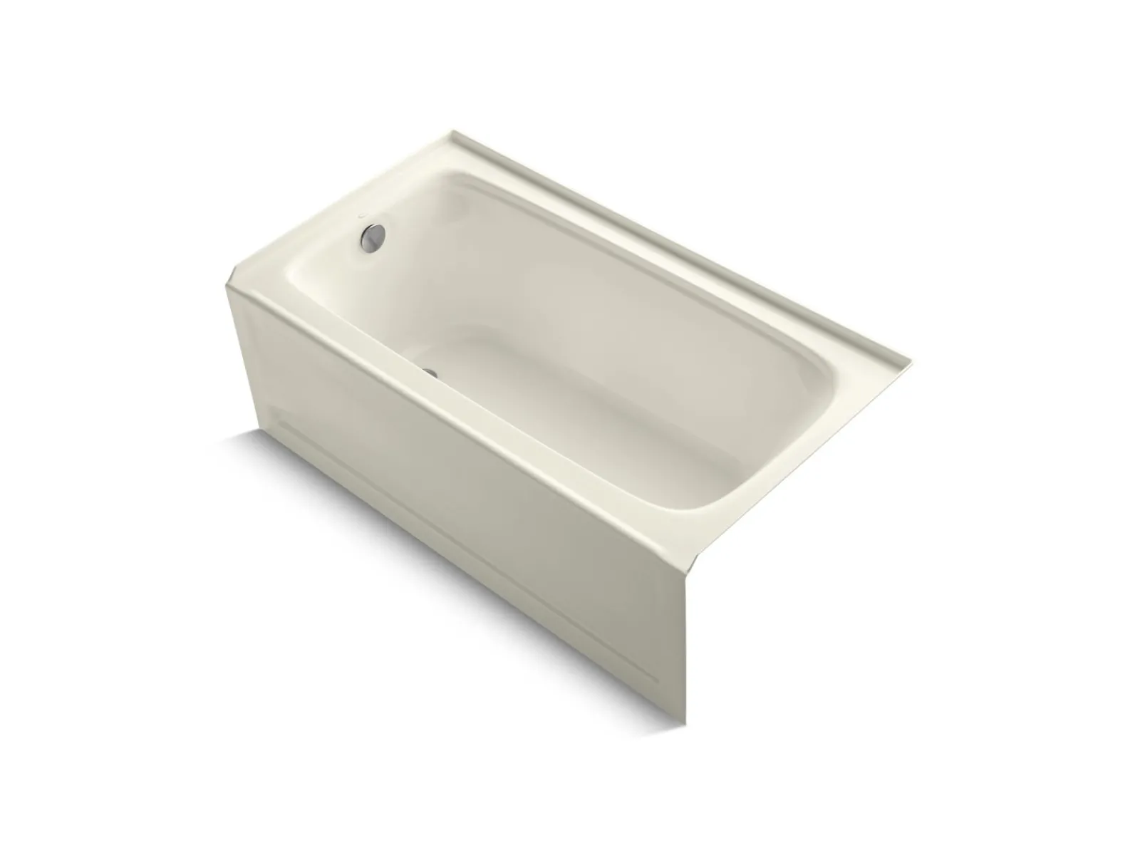 60" x 32" alcove bath, left drain^Kohler
