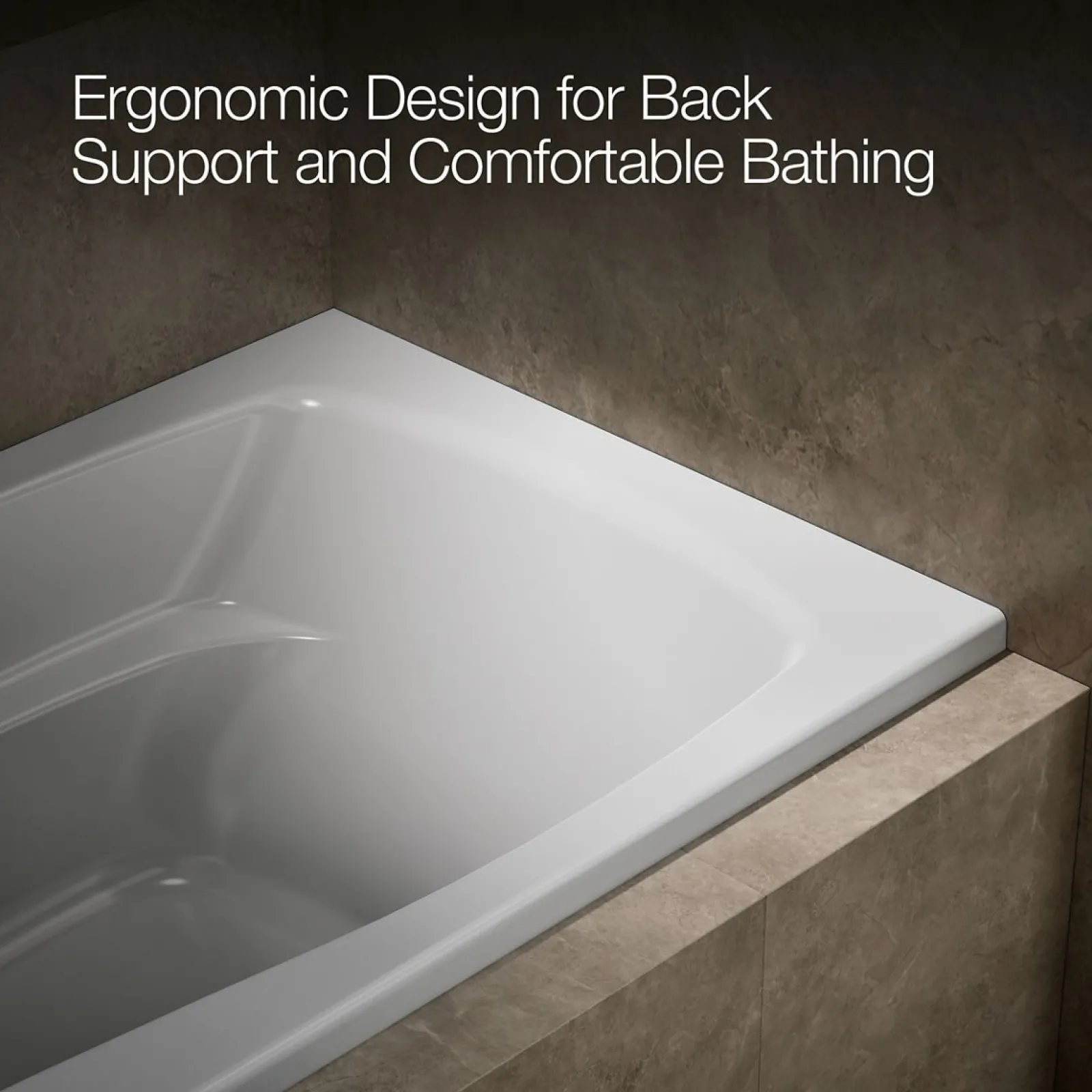 66" x 36" alcove bath, left drain^Kohler Online