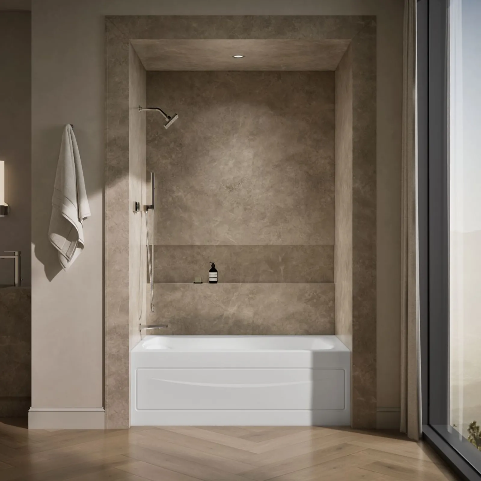 60" x 36" alcove bath, left drain^Kohler Online