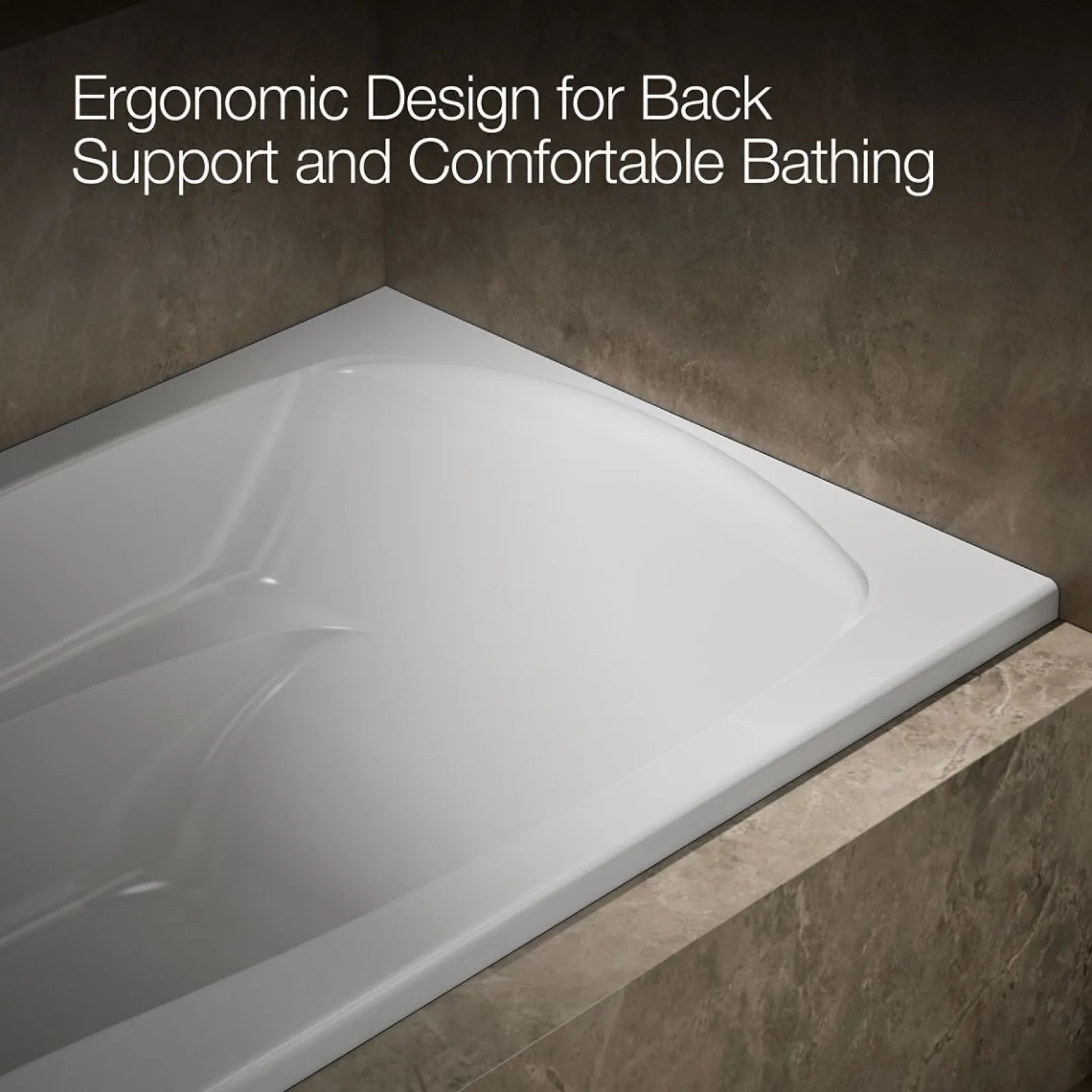 72" x 36" alcove bath, left drain^Kohler New