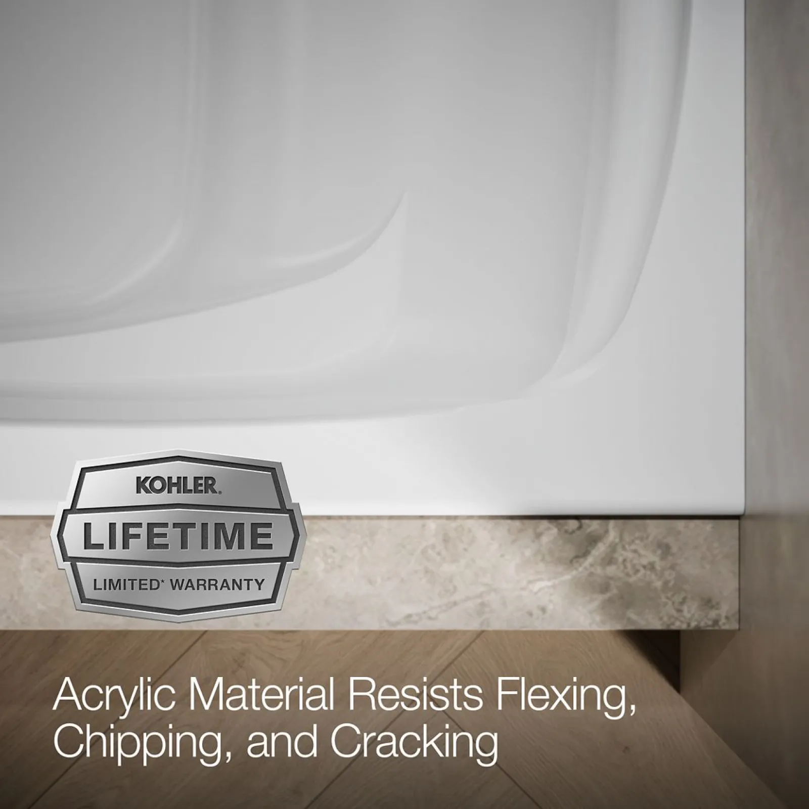 72" x 36" alcove bath, left drain^Kohler New