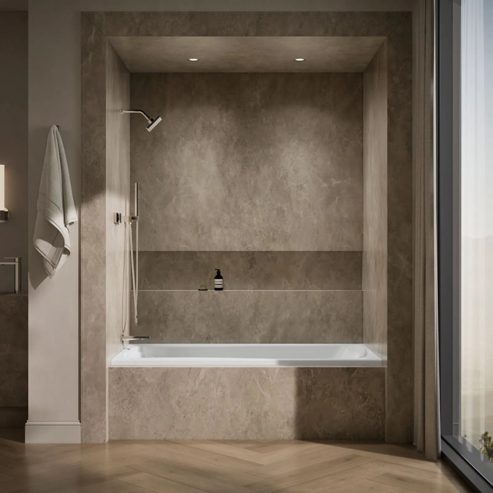 72" x 36" alcove bath, left drain^Kohler New