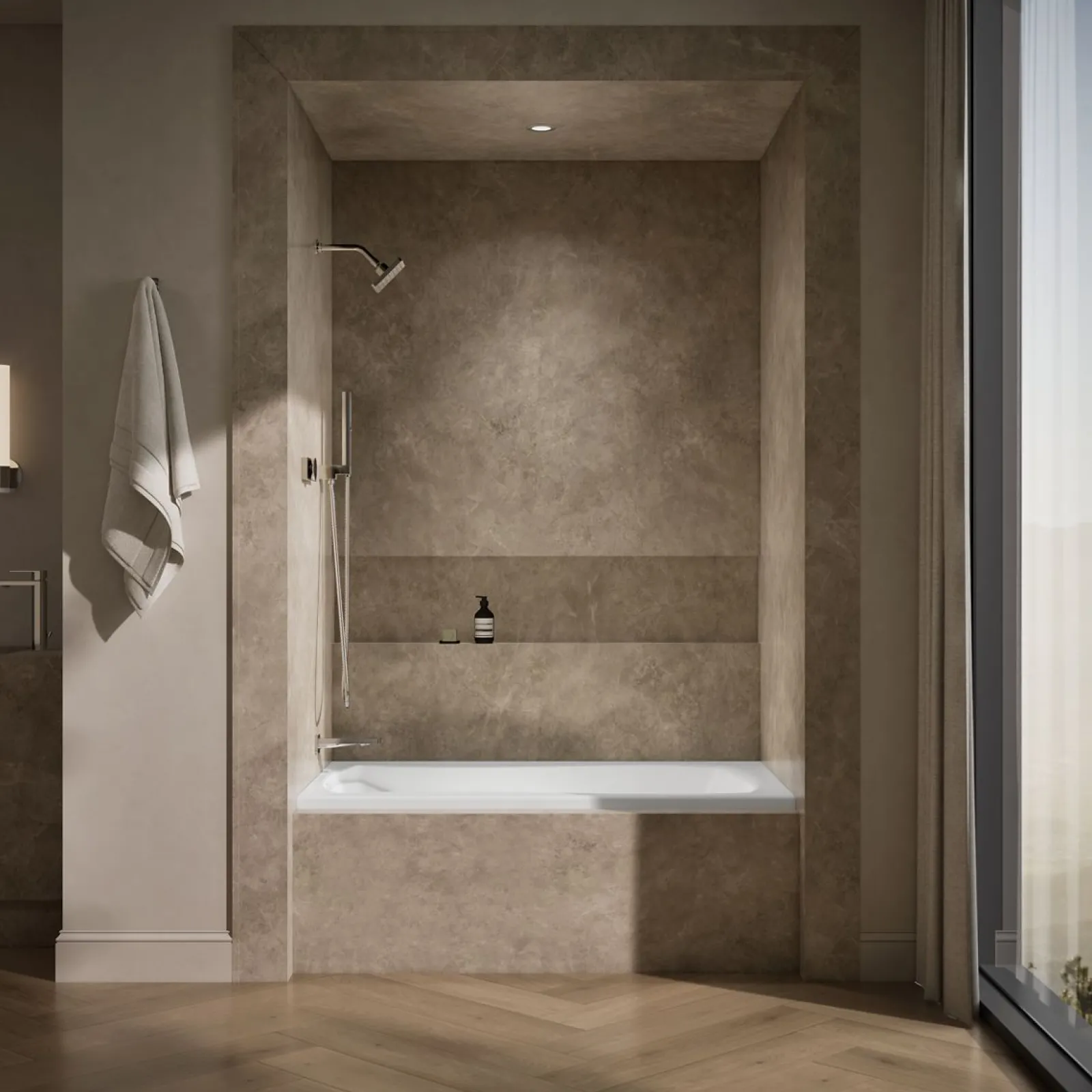 60" x 36" alcove bath, left drain^Kohler Clearance