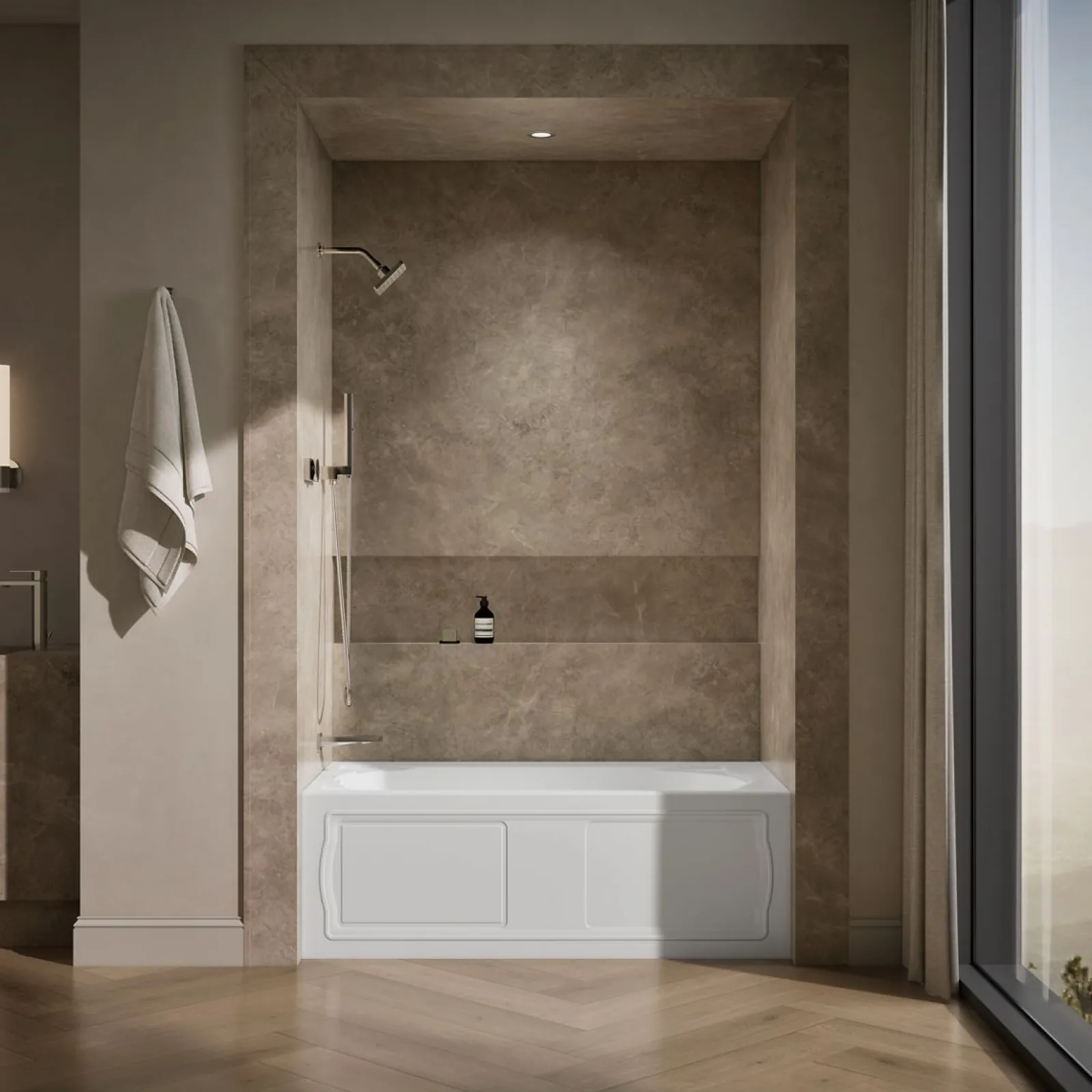 60" x 32" alcove bath, left drain^Kohler Hot