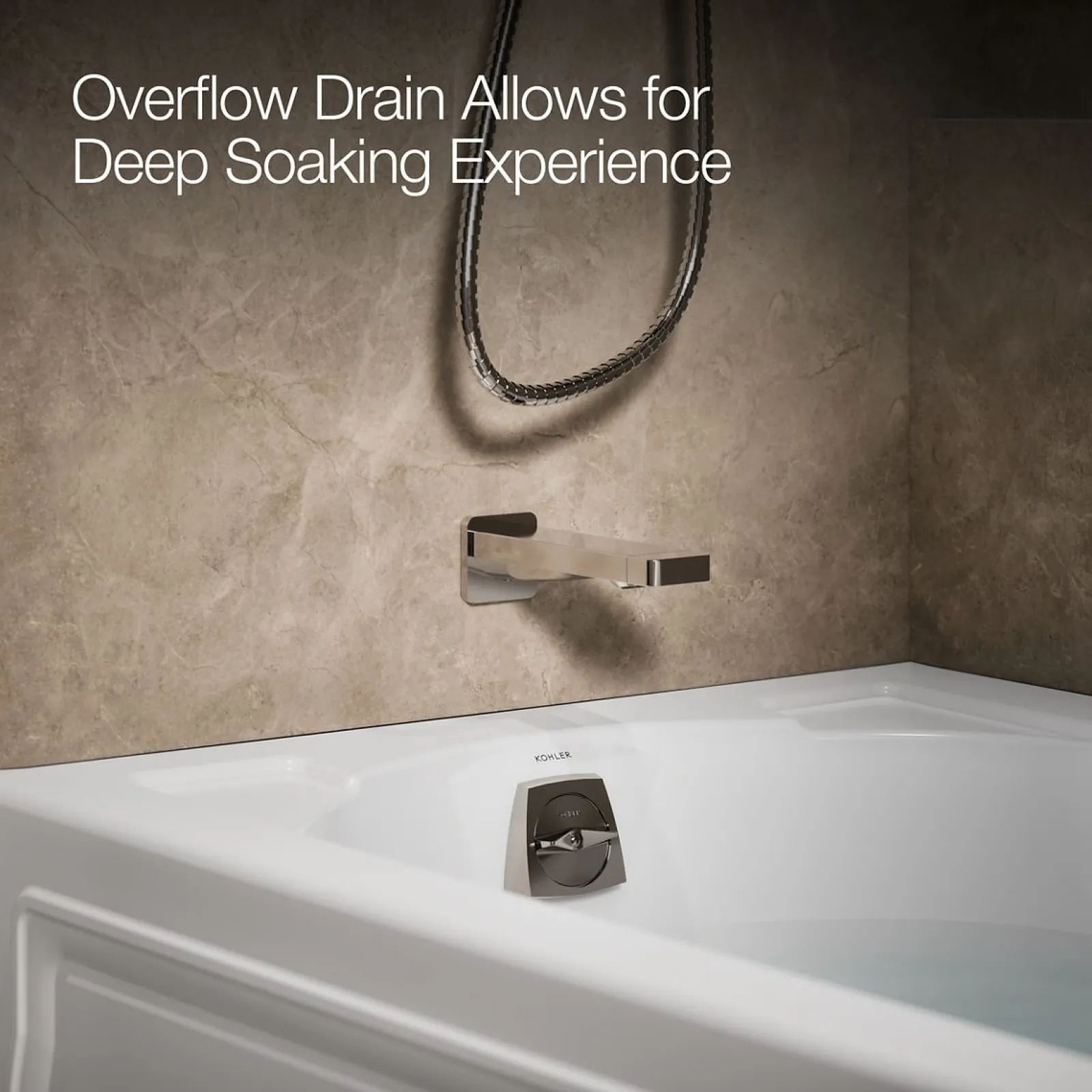 60" x 32" alcove bath, left drain^Kohler Hot