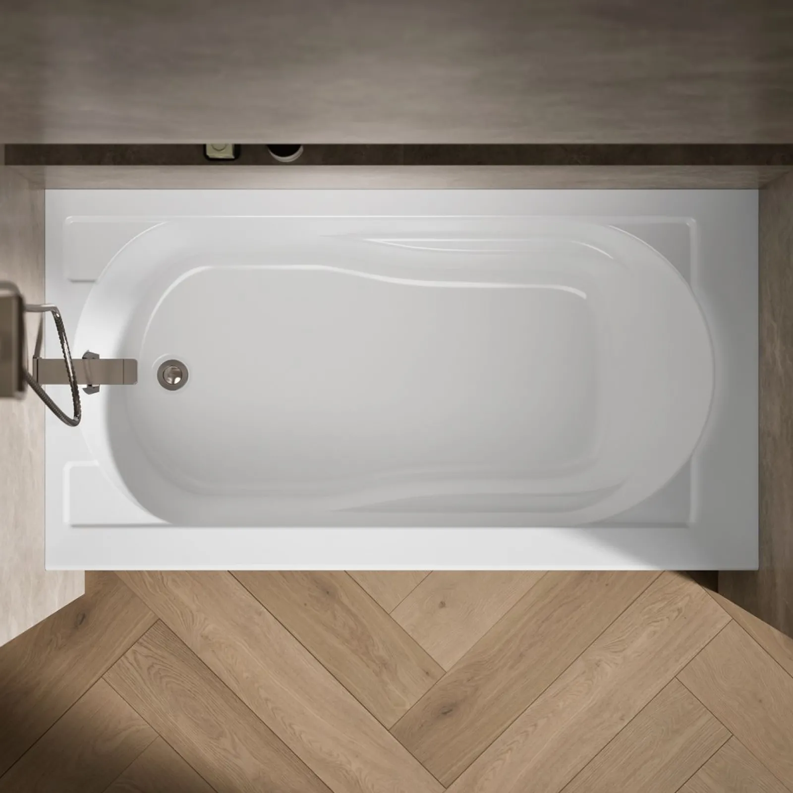 60" x 32" alcove bath, left drain^Kohler Hot