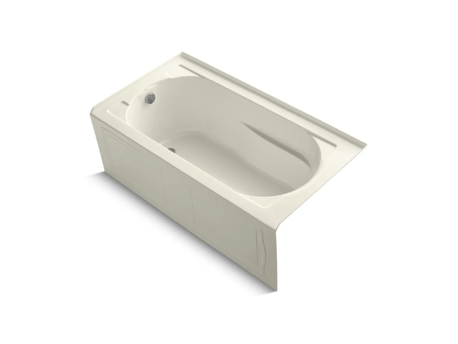 60" x 32" alcove bath, left drain^Kohler Hot