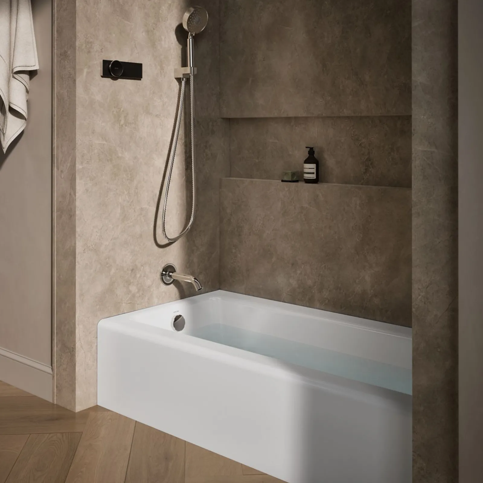 60" x 30-1/4" alcove bath, left drain^Kohler Clearance