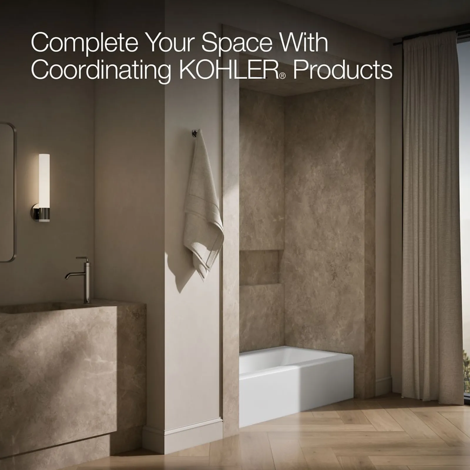 60" x 30-1/4" alcove bath, left drain^Kohler Clearance
