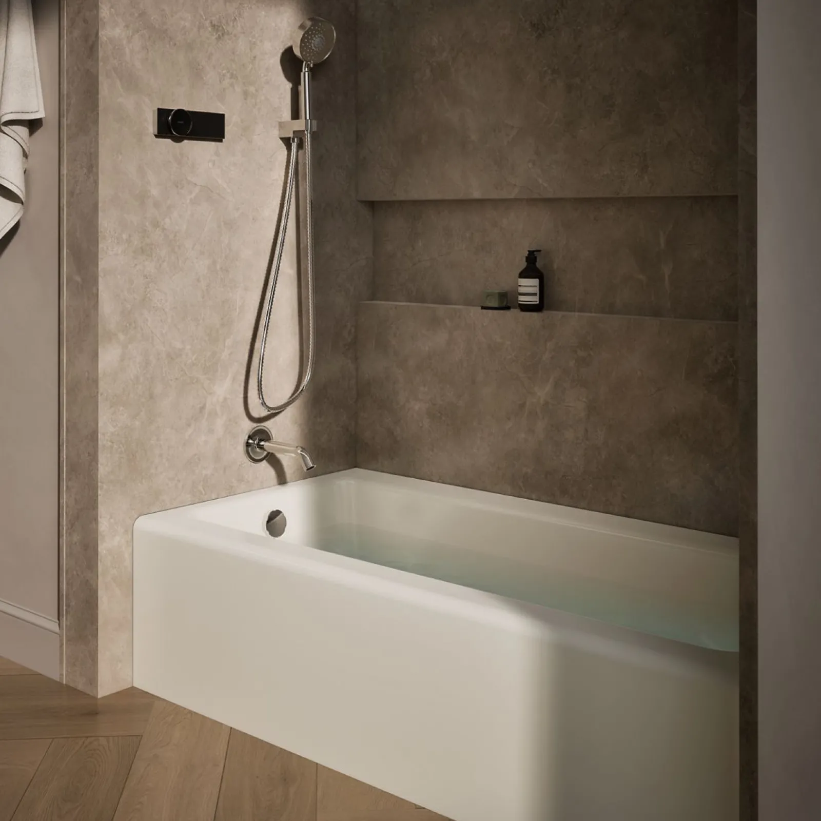 66" x 32" alcove bath, left drain^Kohler
