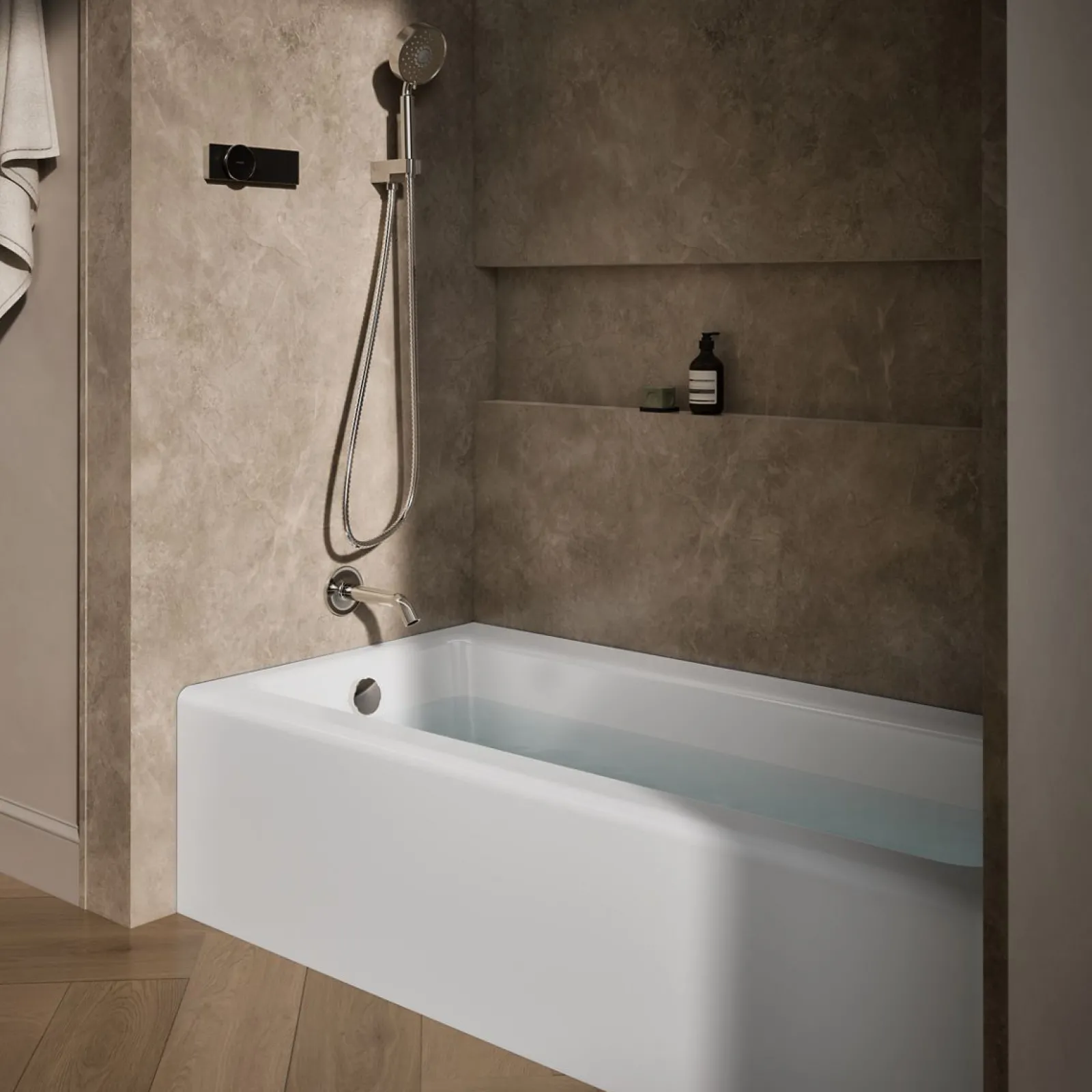 66" x 32" alcove bath, left drain^Kohler